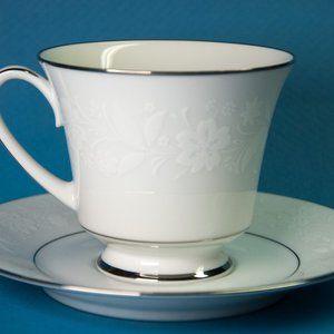 Set of TWO (2) Cups and Saucers in the Noritake Trudy Pattern